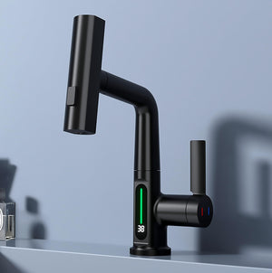 LED Temperature-Display Water Faucet