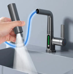 LED Temperature-Display Water Faucet