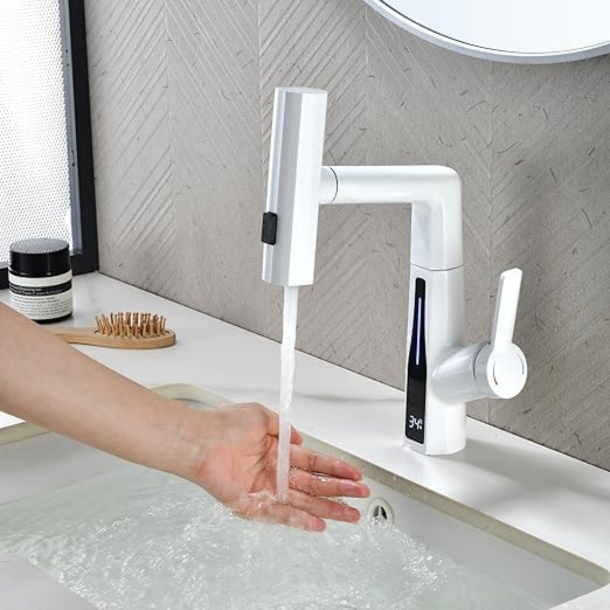 LED Temperature-Display Water Faucet