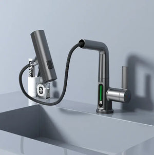 LED Temperature-Display Water Faucet