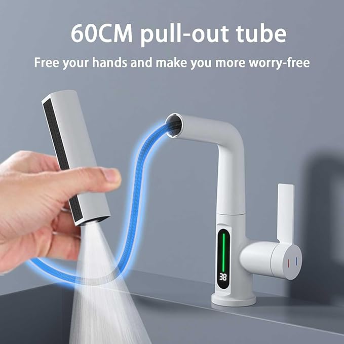 LED Temperature-Display Water Faucet