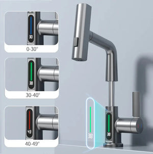 LED Temperature-Display Water Faucet